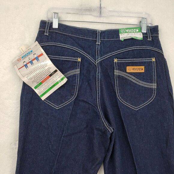 Vintage Gitano Jeans Womens 16 Blue Basic Denim Missy Short High Rise 80s 90s - Picture 8 of 15